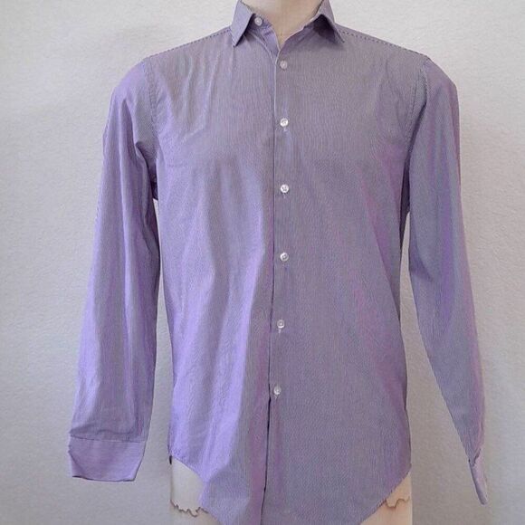 DKNY, Slim fit Stripe, Cotton Button down Shirt - Picture 11 of 12